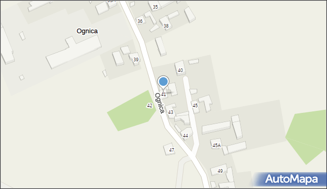 Ognica, Ognica, 41, mapa Ognica