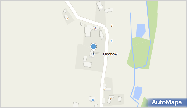 Ogonów, Ogonów, 6, mapa Ogonów