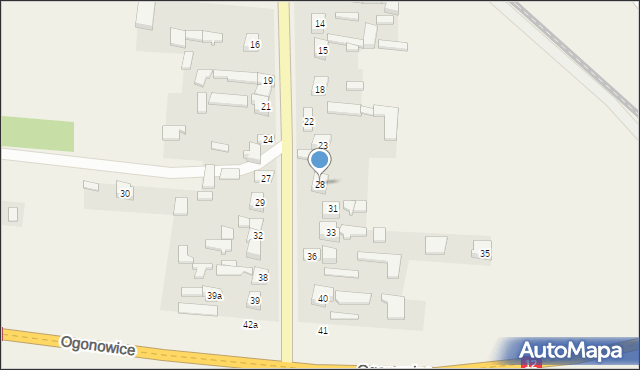 Ogonowice, Ogonowice, 28, mapa Ogonowice
