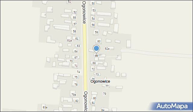 Ogonowice, Ogonowice, 66, mapa Ogonowice