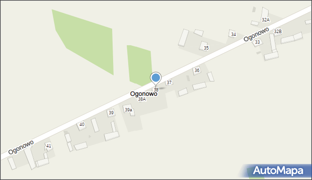 Ogonowo, Ogonowo, 38, mapa Ogonowo