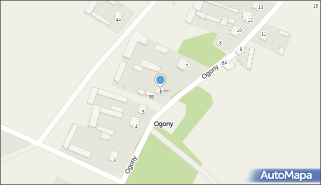 Ogony, Ogony, 6, mapa Ogony