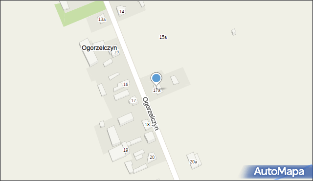 Ogorzelczyn, Ogorzelczyn, 17a, mapa Ogorzelczyn