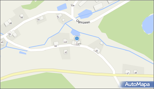 Ogorzelec, Ogorzelec, 113, mapa Ogorzelec