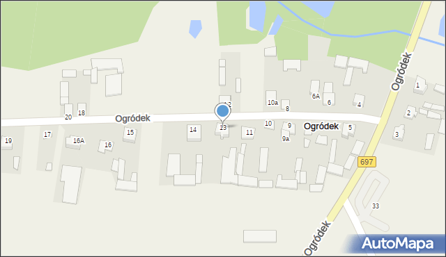 Ogródek, Ogródek, 13, mapa Ogródek