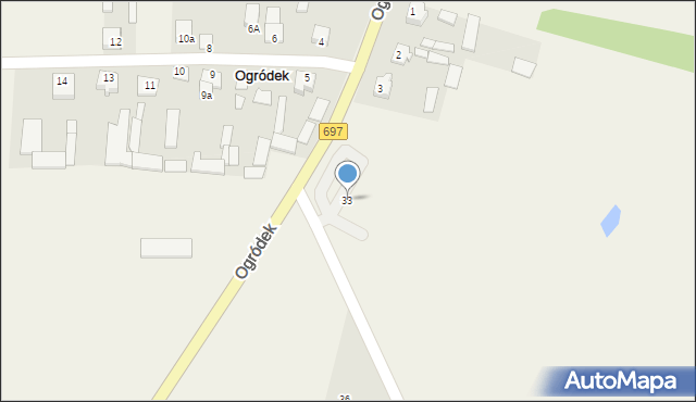 Ogródek, Ogródek, 33, mapa Ogródek