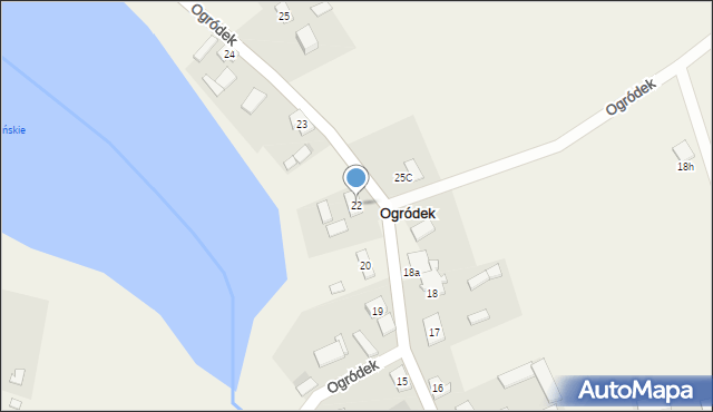 Ogródek, Ogródek, 22, mapa Ogródek