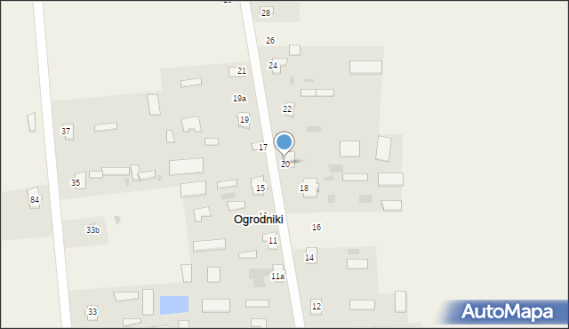 Ogrodniki, Ogrodniki, 20, mapa Ogrodniki