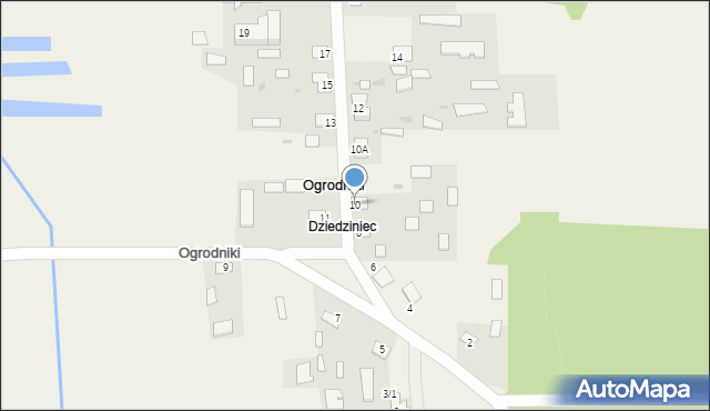 Ogrodniki, Ogrodniki, 10, mapa Ogrodniki