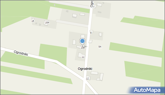 Ogrodniki, Ogrodniki, 10a, mapa Ogrodniki