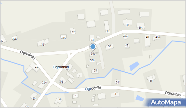 Ogrodniki, Ogrodniki, 55a, mapa Ogrodniki