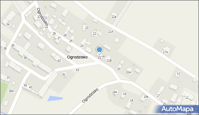 Ogrodzisko, Ogrodzisko, 21, mapa Ogrodzisko