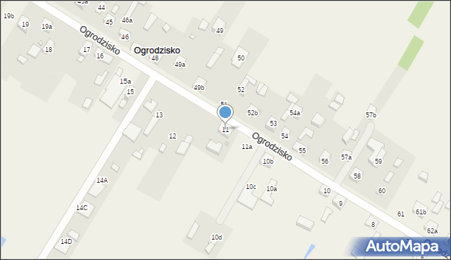 Ogrodzisko, Ogrodzisko, 11, mapa Ogrodzisko