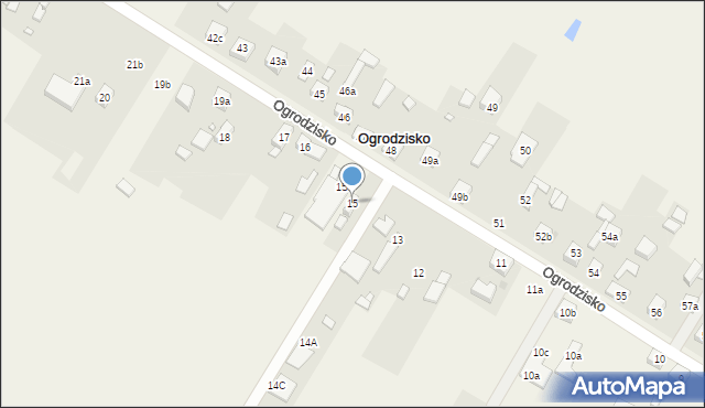 Ogrodzisko, Ogrodzisko, 15, mapa Ogrodzisko