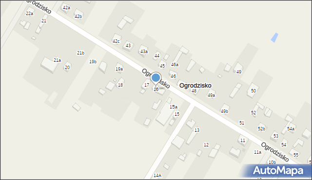 Ogrodzisko, Ogrodzisko, 16, mapa Ogrodzisko