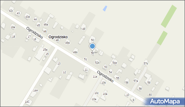 Ogrodzisko, Ogrodzisko, 52, mapa Ogrodzisko