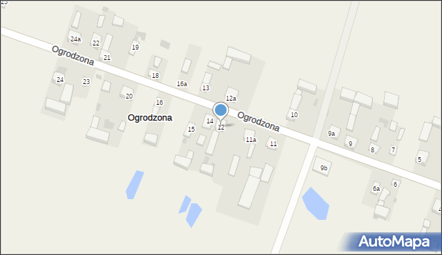 Ogrodzona, Ogrodzona, 12, mapa Ogrodzona