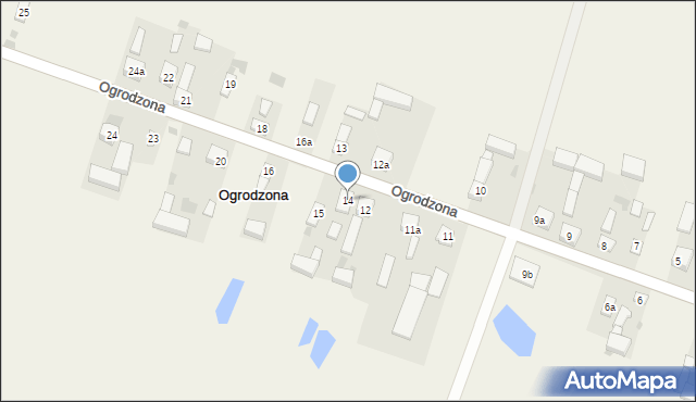 Ogrodzona, Ogrodzona, 14, mapa Ogrodzona