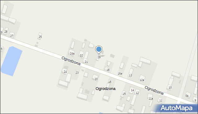 Ogrodzona, Ogrodzona, 19, mapa Ogrodzona