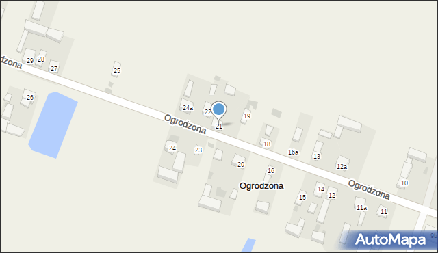 Ogrodzona, Ogrodzona, 21, mapa Ogrodzona