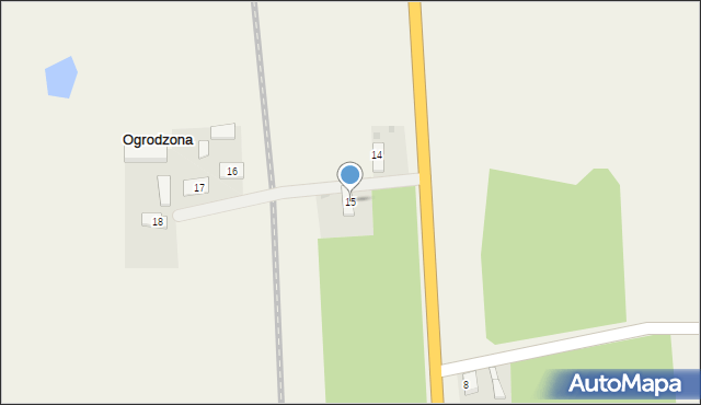 Ogrodzona, Ogrodzona, 15, mapa Ogrodzona