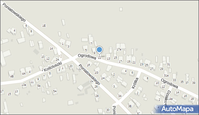 Opatówek, Ogrodowa, 11, mapa Opatówek