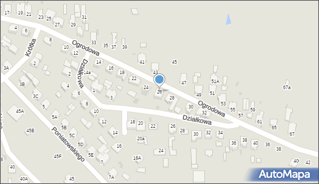 Opatówek, Ogrodowa, 26, mapa Opatówek