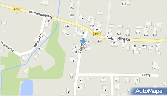 Opole, Ogrodowa, 56, mapa Opola