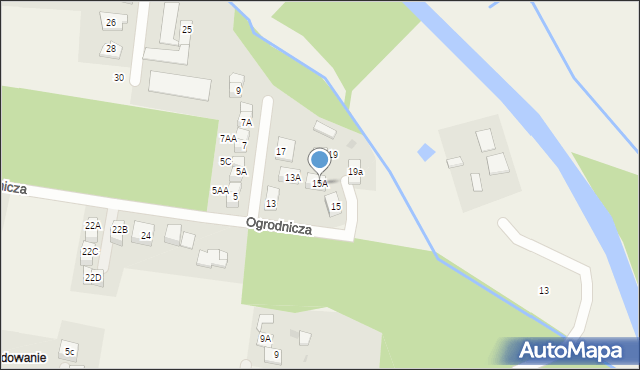 Orle, Ogrodnicza, 15A, mapa Orle