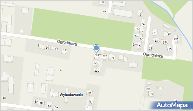 Orle, Ogrodnicza, 22A, mapa Orle