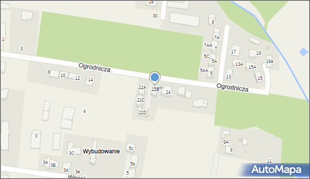 Orle, Ogrodnicza, 22B, mapa Orle