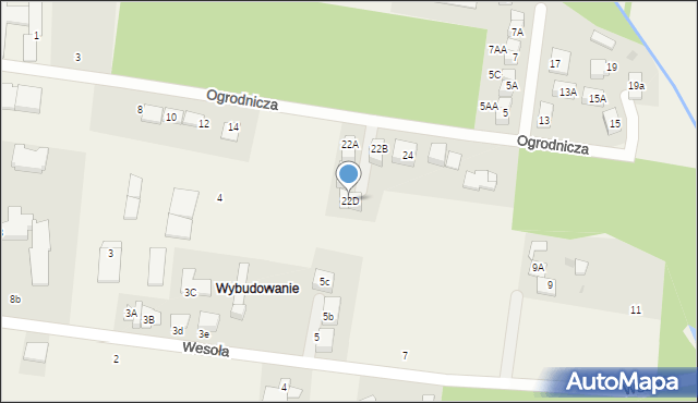 Orle, Ogrodnicza, 22D, mapa Orle