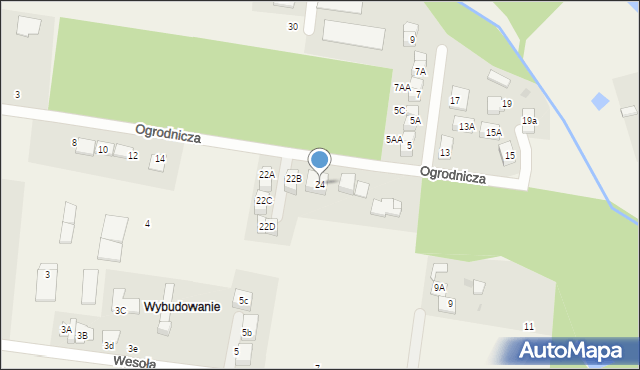 Orle, Ogrodnicza, 24, mapa Orle