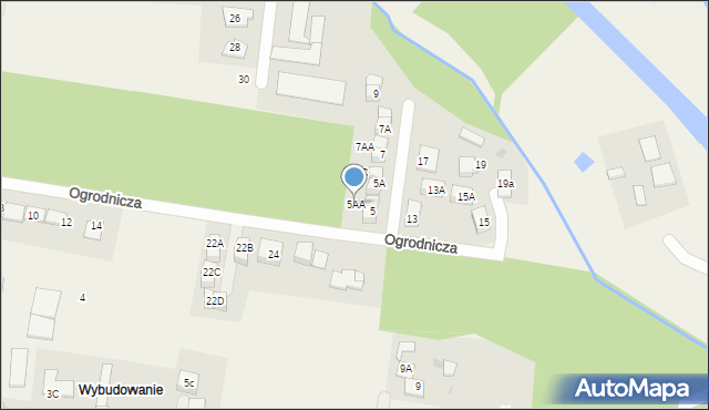 Orle, Ogrodnicza, 5AA, mapa Orle