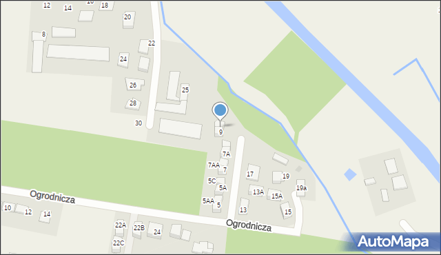 Orle, Ogrodnicza, 9A, mapa Orle