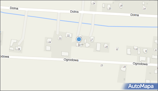 Orły, Ogrodowa, 20, mapa Orły