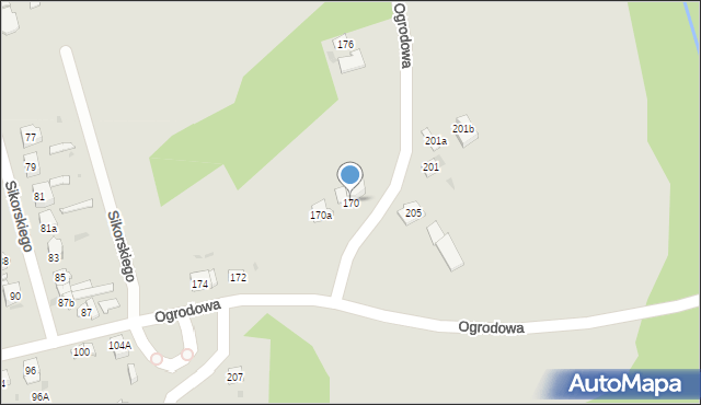 Ostrowiec Świętokrzyski, Ogrodowa, 170, mapa Ostrowiec Świętokrzyski