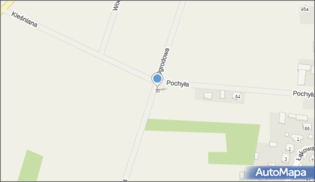 Ostrowy nad Okszą, Ogrodowa, 30, mapa Ostrowy nad Okszą