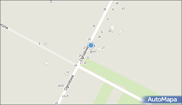 Ozorków, Ogrodowa, 23, mapa Ozorków