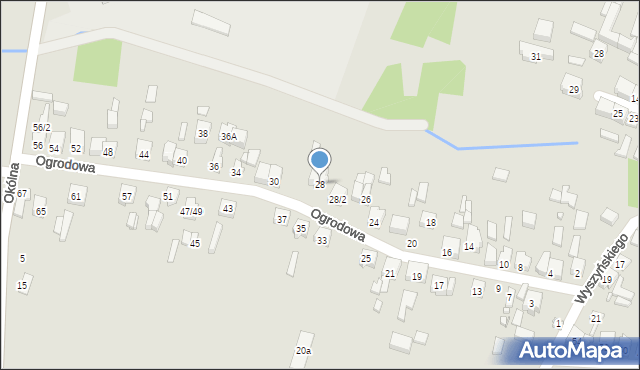 Pajęczno, Ogrodowa, 28, mapa Pajęczno