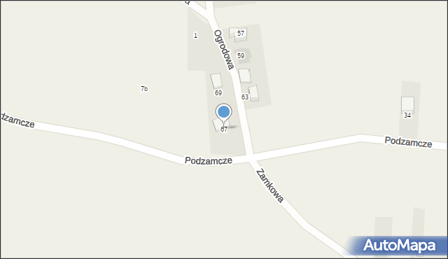 Paniówki, Ogrodowa, 67, mapa Paniówki