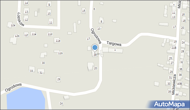 Parzęczew, Ogrodowa, 19, mapa Parzęczew