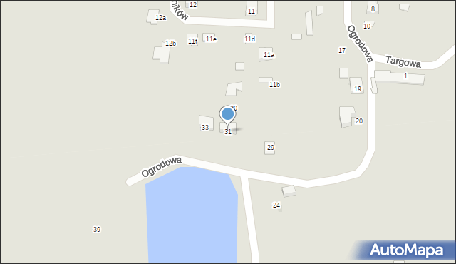 Parzęczew, Ogrodowa, 31, mapa Parzęczew