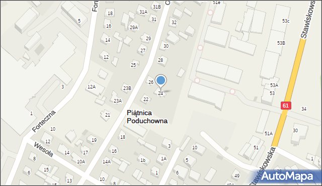 Piątnica Poduchowna, Ogrodowa, 24, mapa Piątnica Poduchowna