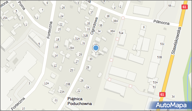 Piątnica Poduchowna, Ogrodowa, 30A, mapa Piątnica Poduchowna