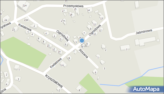 Piechowice, Ogrodowa, 6, mapa Piechowice