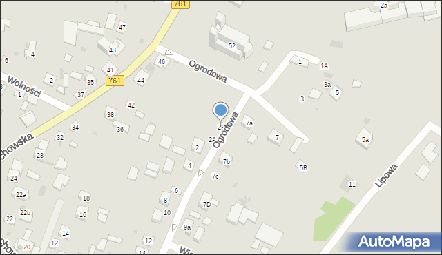 Piekoszów, Ogrodowa, 2B, mapa Piekoszów