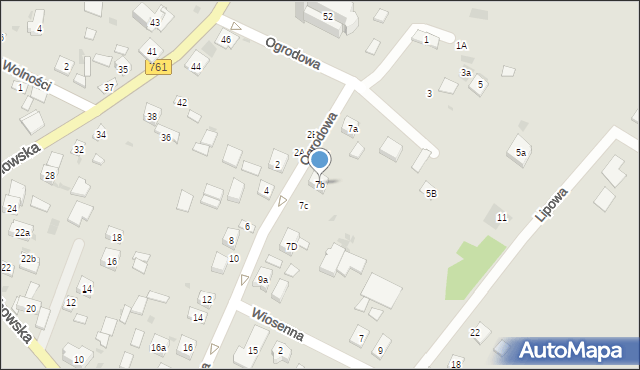 Piekoszów, Ogrodowa, 7b, mapa Piekoszów