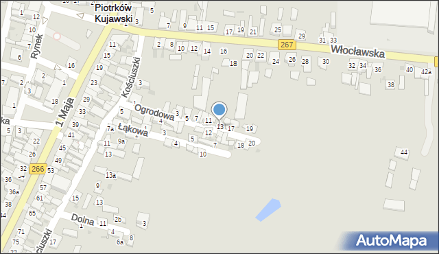 Piotrków Kujawski, Ogrodowa, 13, mapa Piotrków Kujawski