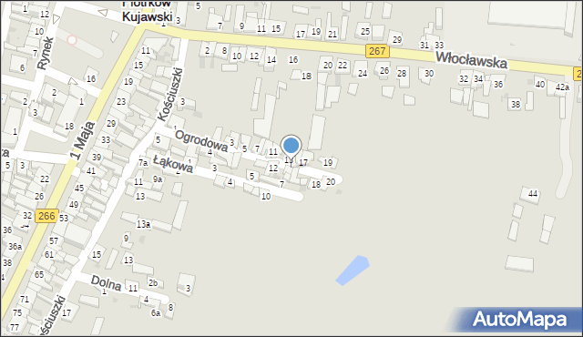 Piotrków Kujawski, Ogrodowa, 14, mapa Piotrków Kujawski